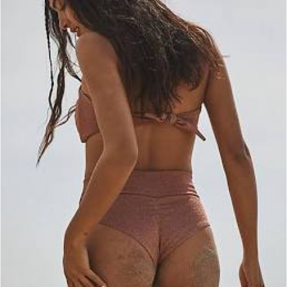 ‼️WOW‼️Montce Mauve Sparkle High Rise Bikini Bottom - S new with tags‼️ - Picture 2 of 16